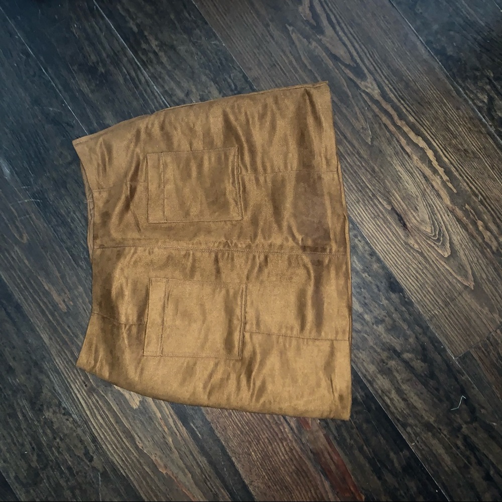 Burnt orange velvet skirt